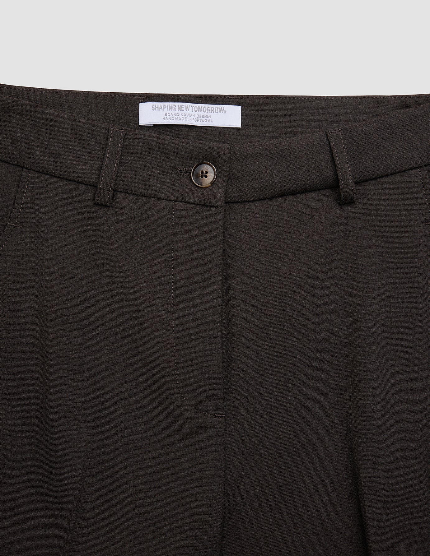 Women Ease Pants Wide Mocha Melange